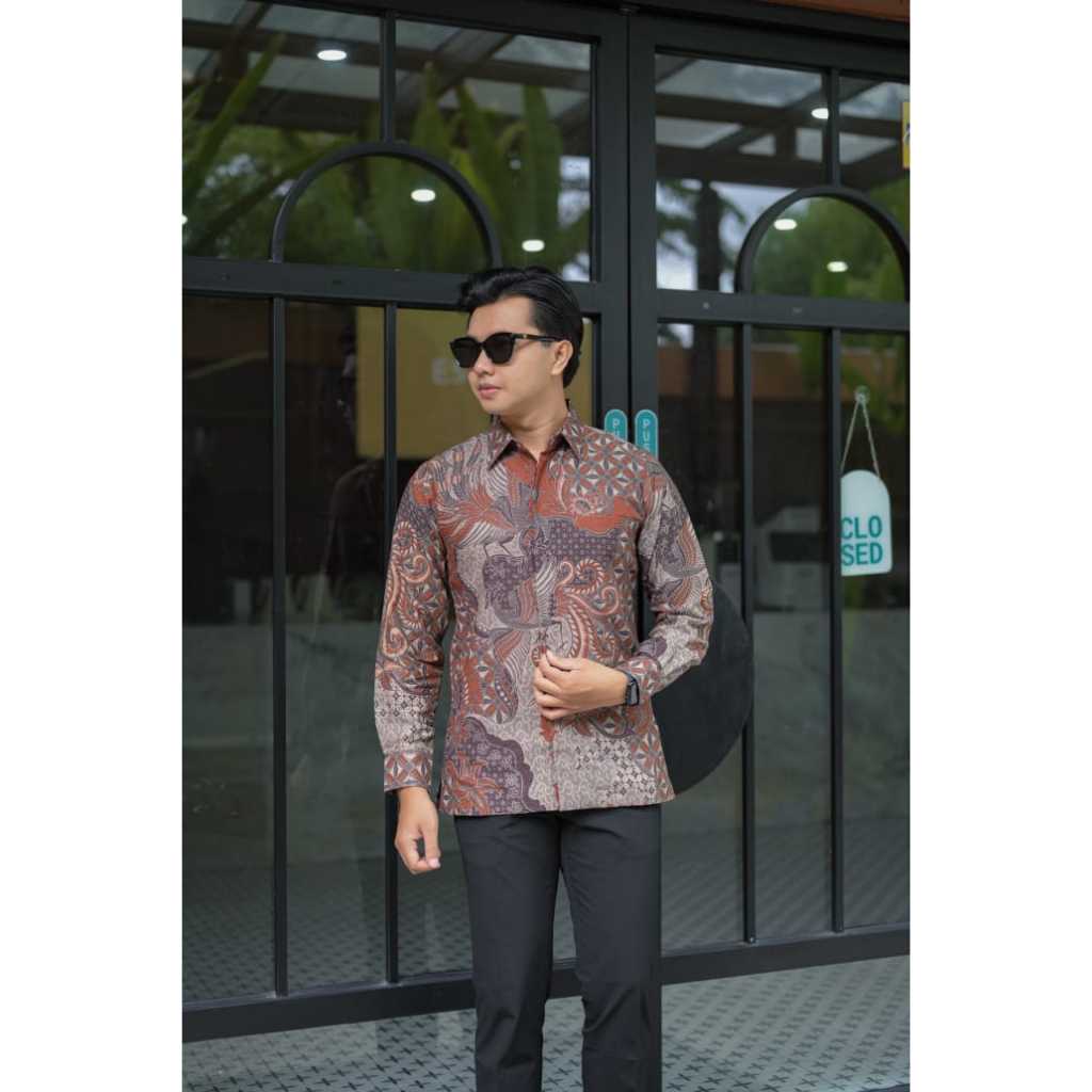 Kemeja Batik Pria Dobby Premium RANGKUTY DOBBY PREMIUN Terracota