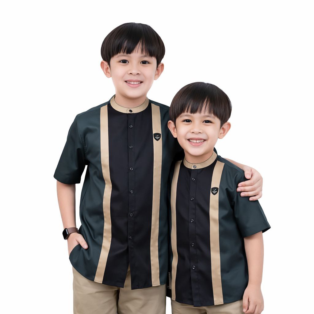 Koko Anak Laki-Laki Lebaran | Baju Muslim Anak Couple Kakak Adik | Usia 2-12 Tahun