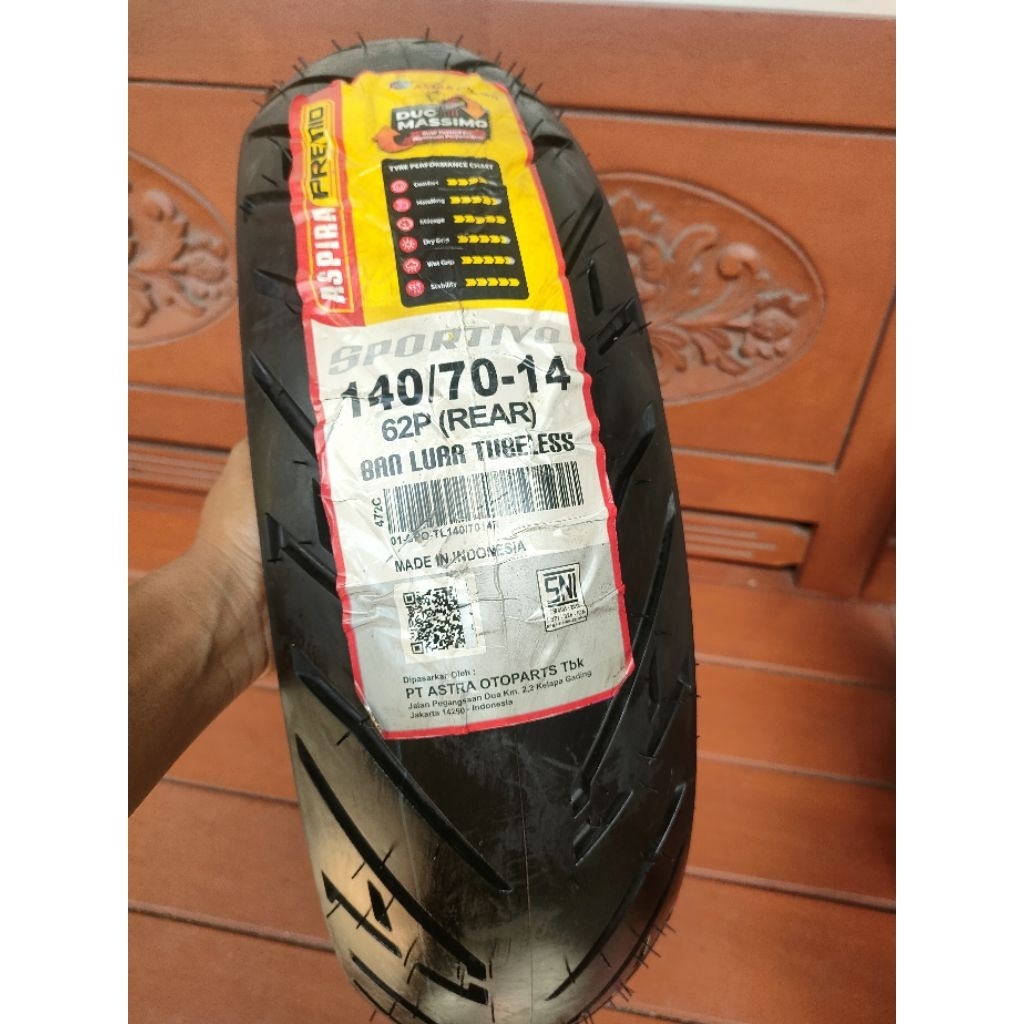 promo Ban ring 14 140/70 Aspira Premio Sportivo Tubles 2023