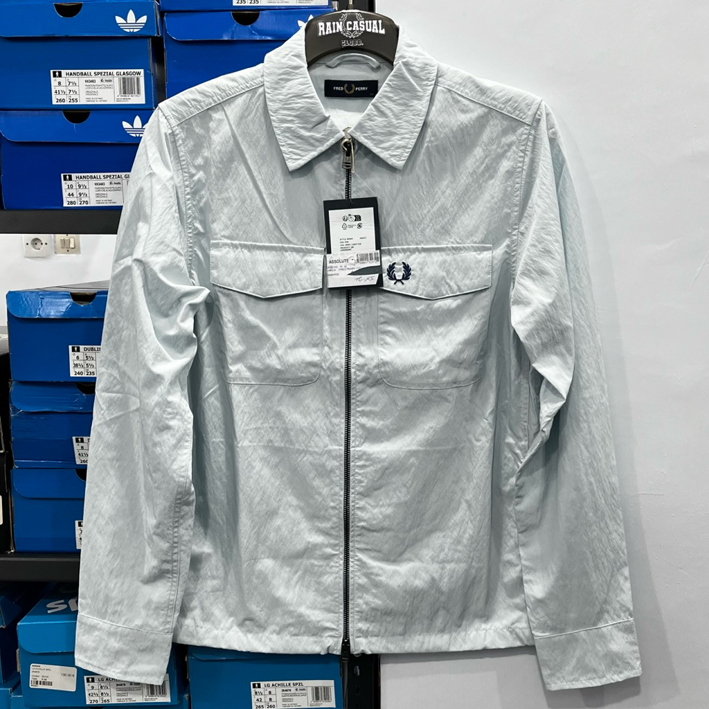 Fred Perry Zip Overshirt Light Ice