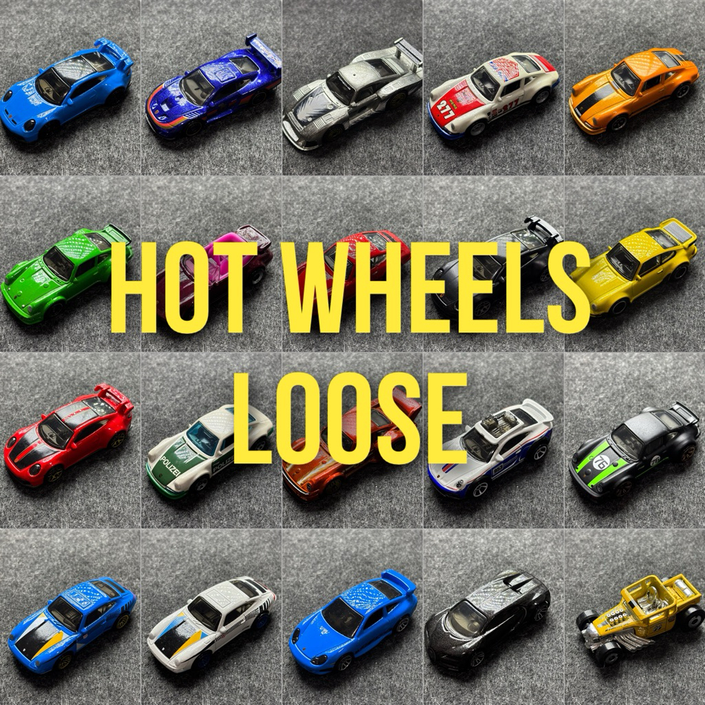 Hot Wheels Loose Porsche, Buggati, Bone Shaker