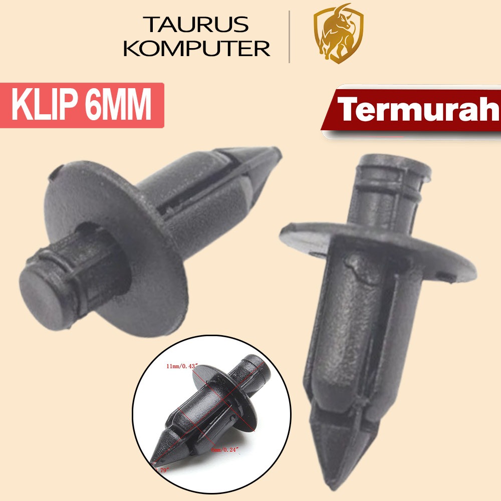 Klip Baut Rivet Kancing Body Motor 6mm 6 mm Fairing Fender Moge Spakbor Matic Yamaha Mobil Bumper