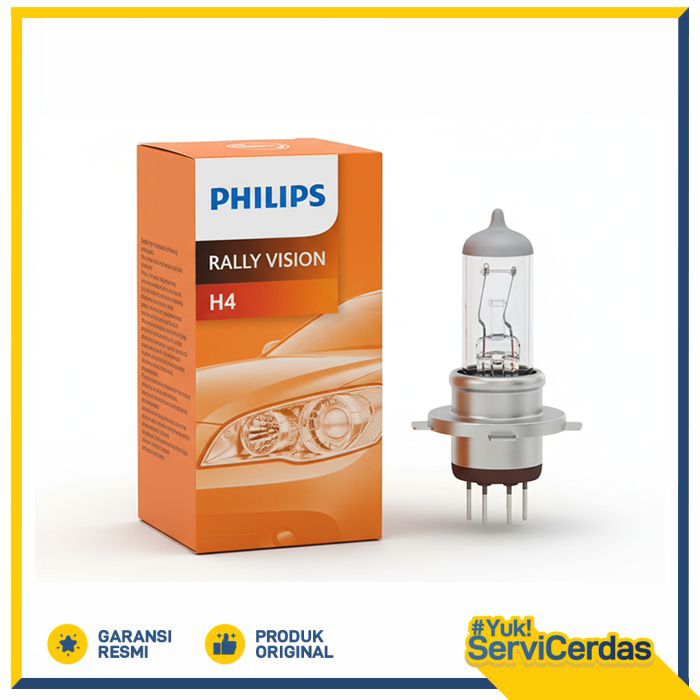 Lampu Mobil H4 100/90W 12V Halogen Super Bright Terang Original