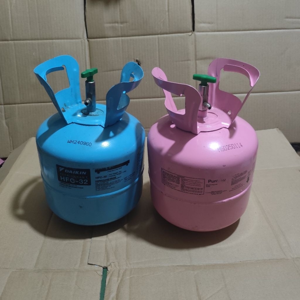 Tabung Kosong Bekas Freon R32 kecil - Bekas Penggunaan, Ekonomis, Siap Pakai
