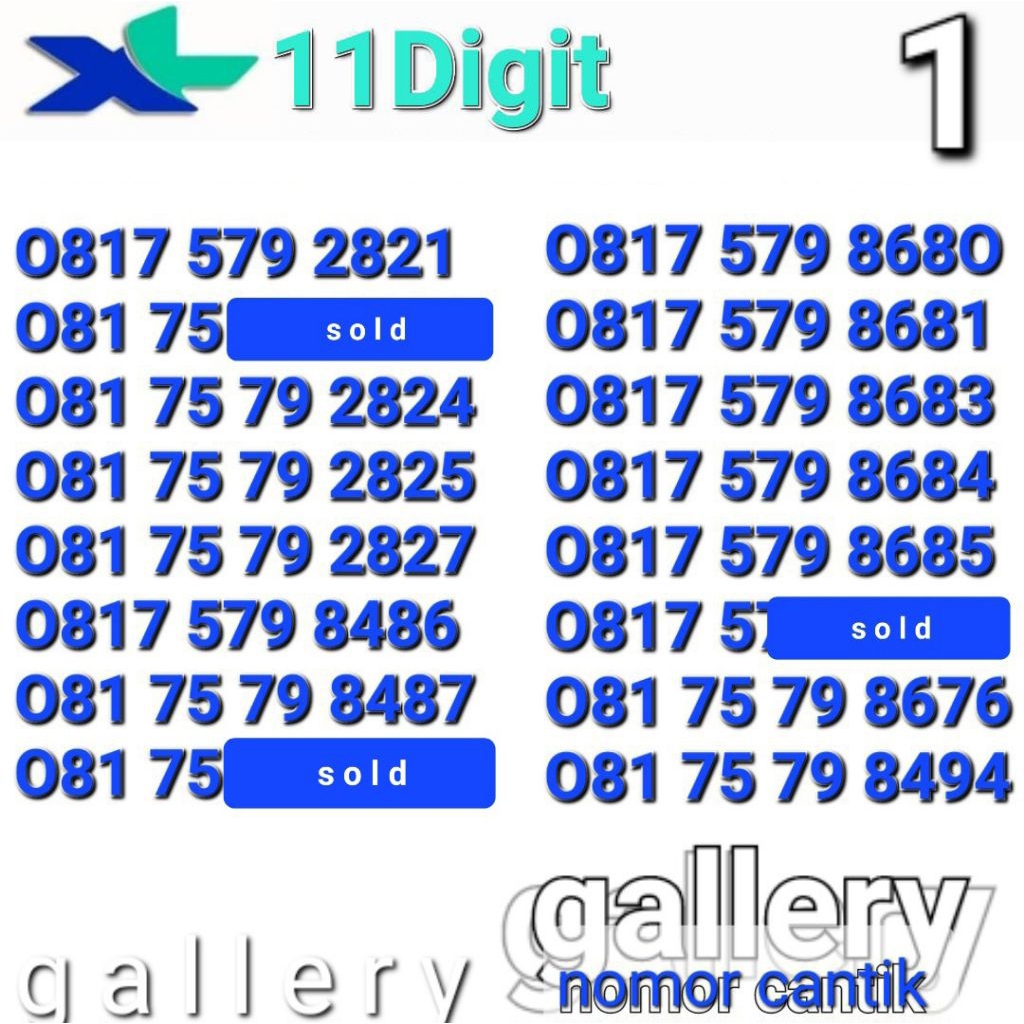 NOMOR XL 11DIGIT - XL NOMOR 11ANGKA..