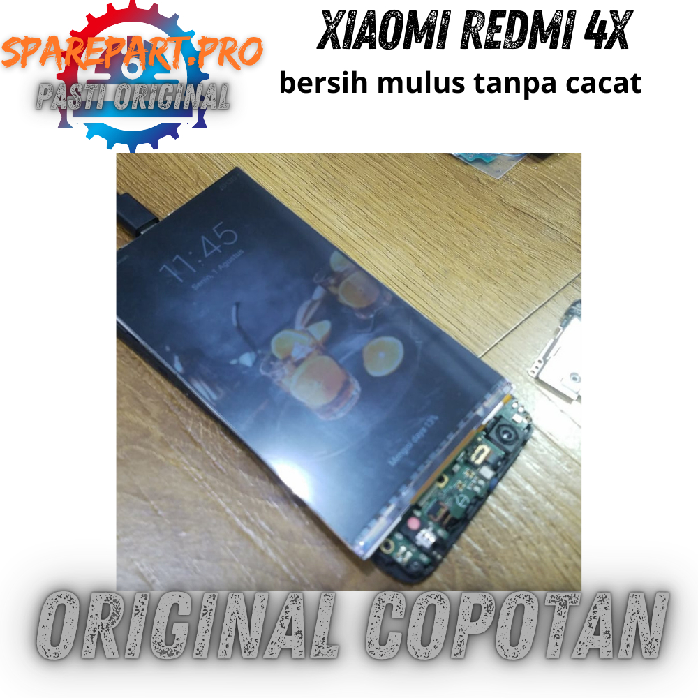 lcd only bahan ganti kaca xiaomi redmi 4x ori copotan