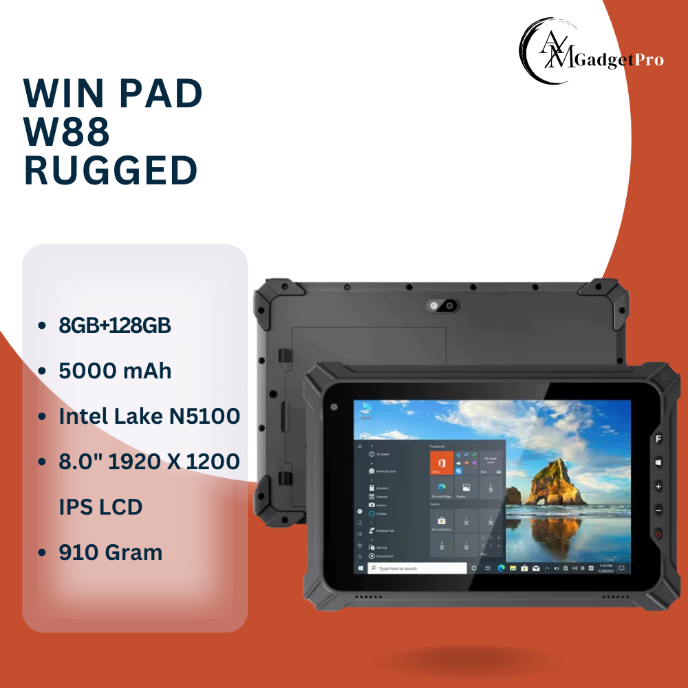 Winpad W88 4G rugged tablet 8GB/128GB 5000mAh Jasper Lake N5100 8.0" FHD Windows 11 Pro