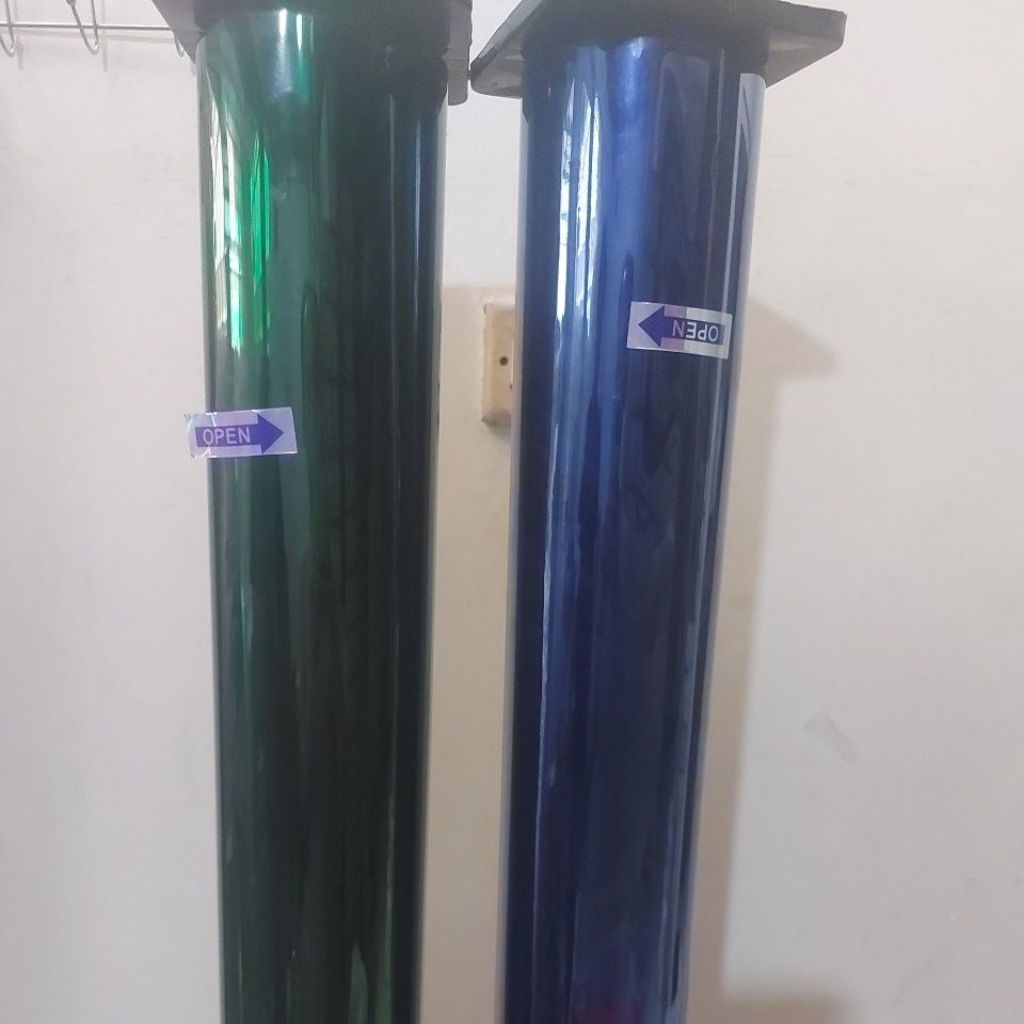 kaca film hijau botol dan biru IR tinggi 30meter