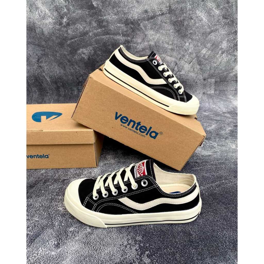 NEW PROMO Sepatu Ventela Public Low And High Black Natural Sepatu Sekolah Anak SD, SMP, SMA Trendy