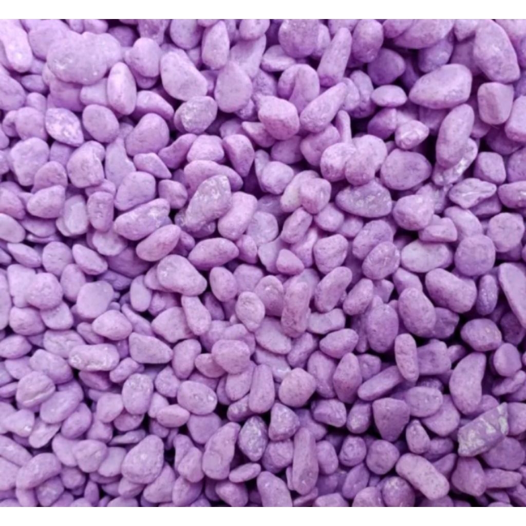 New Batu salju italy warna ungu 5 kg untuk hiasan tabur aquarium taman atas makam dan pot edukasi an