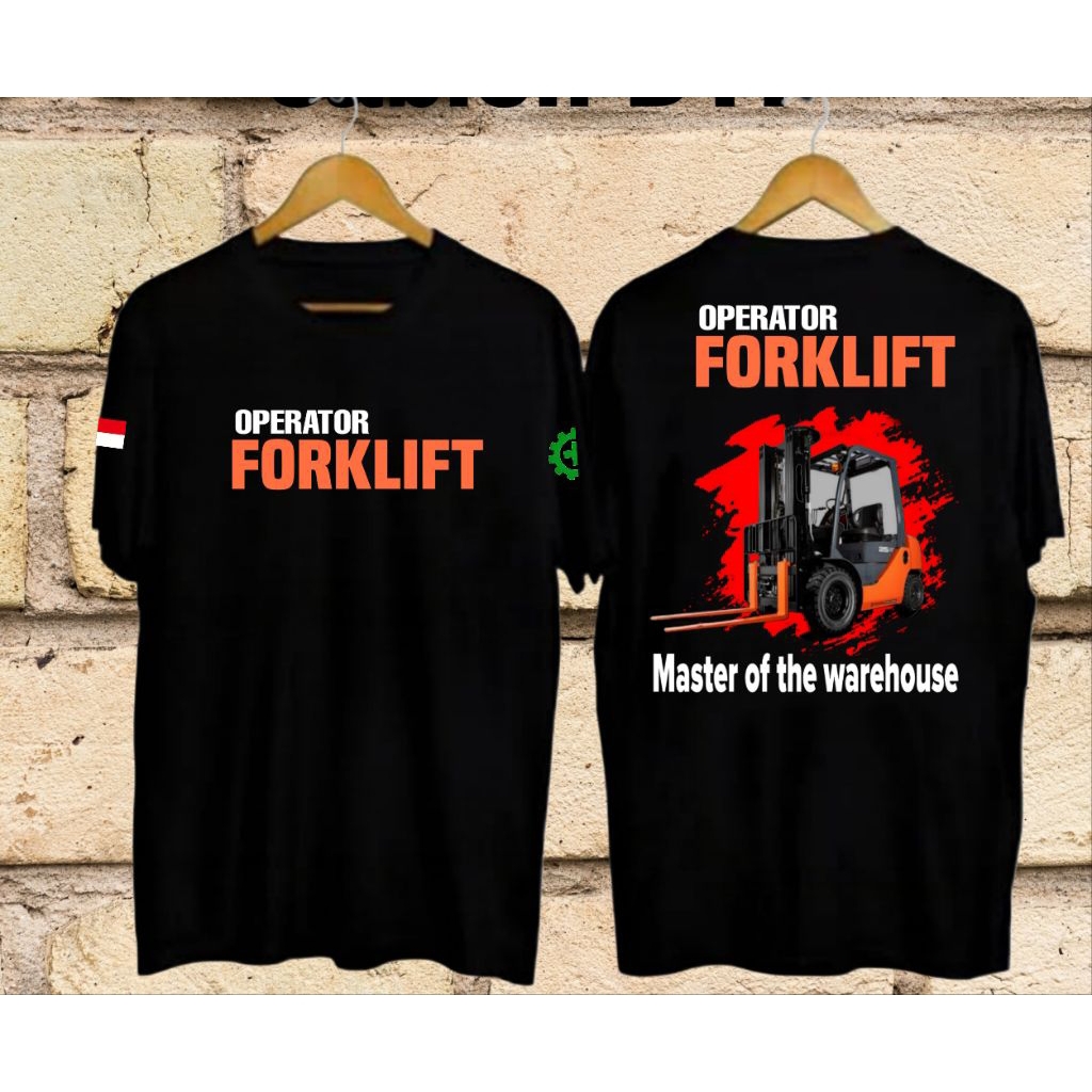 Baju kaos operator forklift master of warehouse sablon DTF