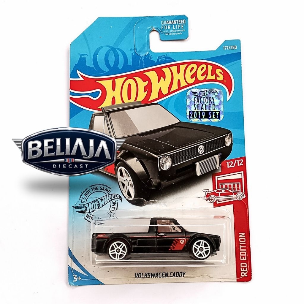 HOT WHEELS VOLKSWAGEN CADDY BLACK RED EDITION