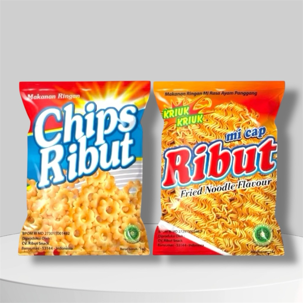 (1 Renceng) Snack Ribut Chips Mie Ribut Mie Chips Ribut Cemilan Anak Jajan Jadul