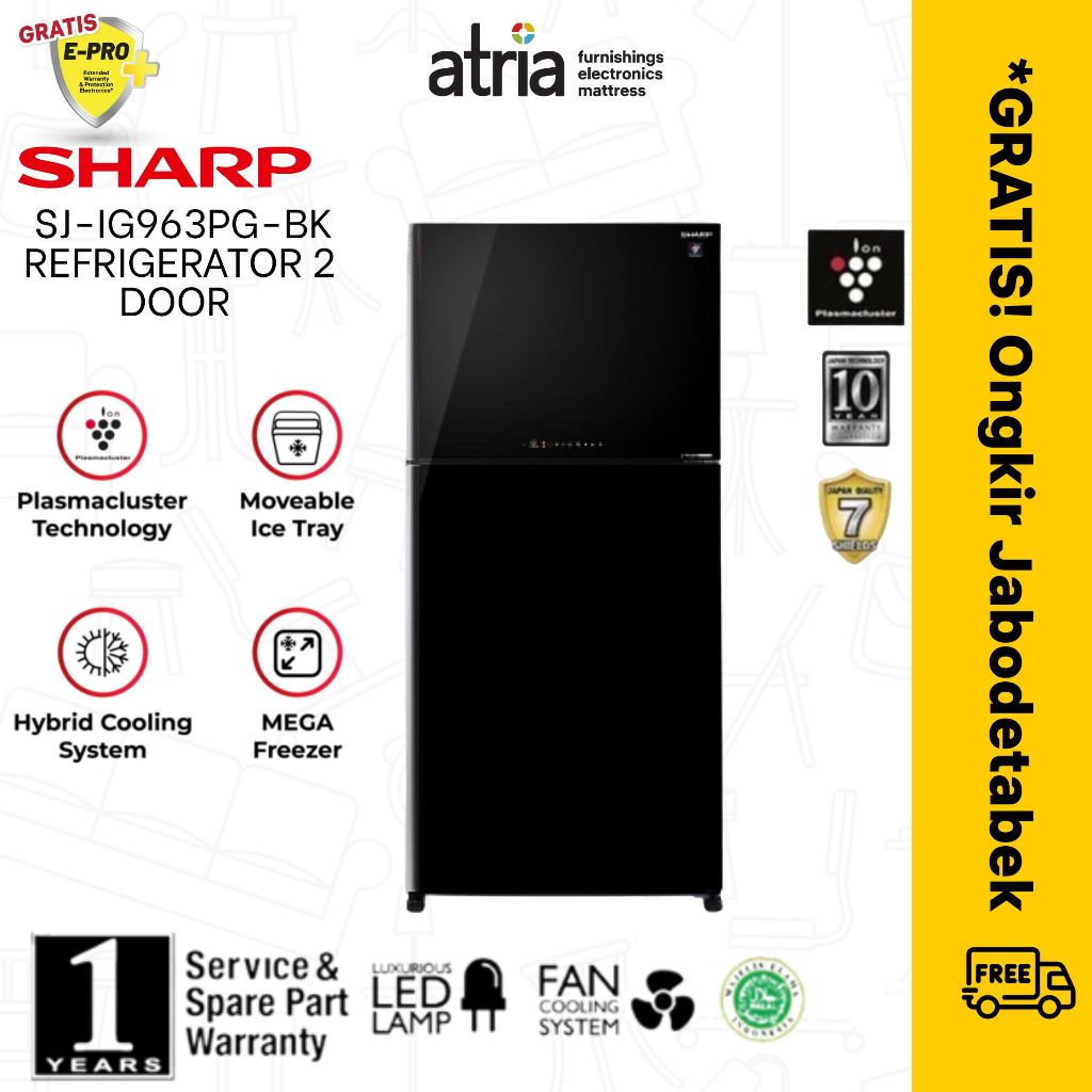 SHARP SJ-IG963PG-BK Kulkas Inverter