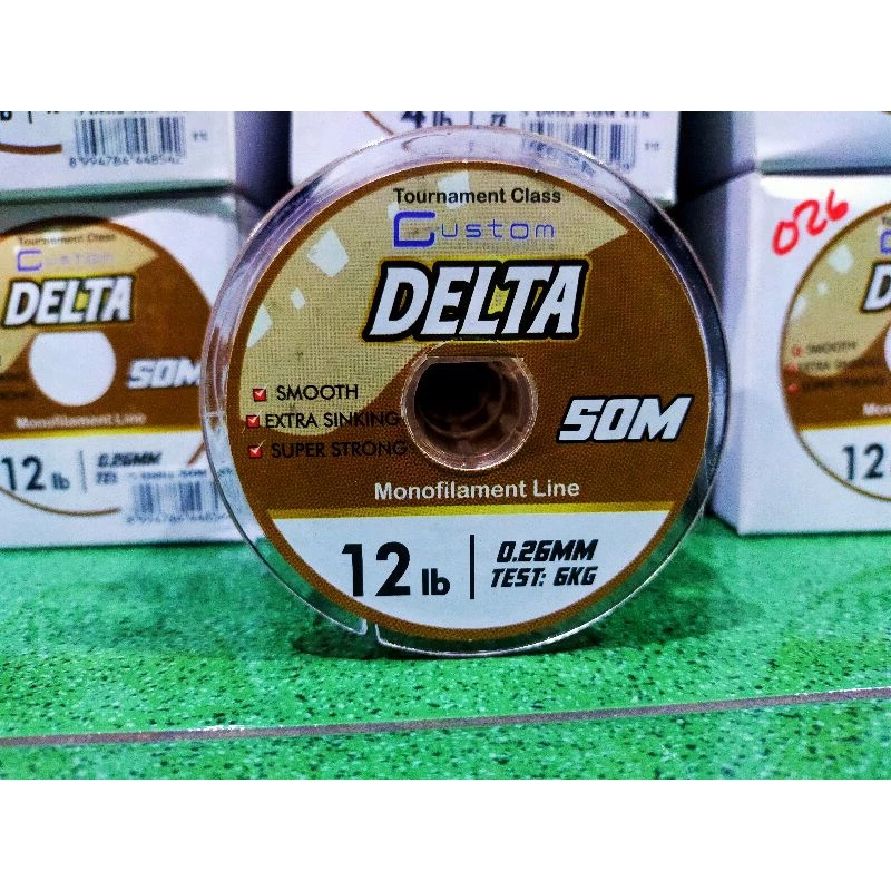 TALI SENAR CUSTOM DELTA | 50M | MONOFILAMENT LINE | TOURNAMENT CLASS
