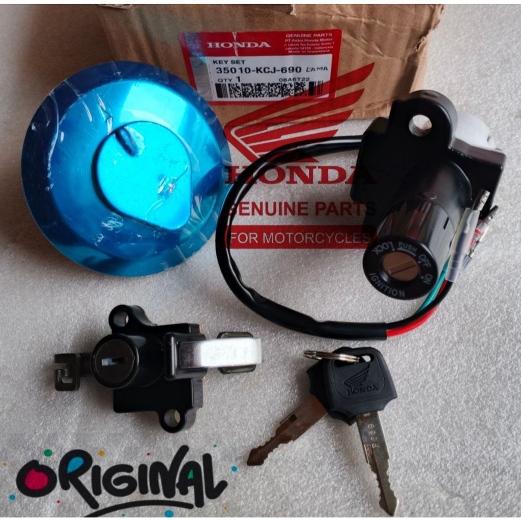 KUNCI KONTAK ASSY SET KCJ - 690 TIGER LAMA TIGER 2000 (1993-2006) ORI OEM HONDA