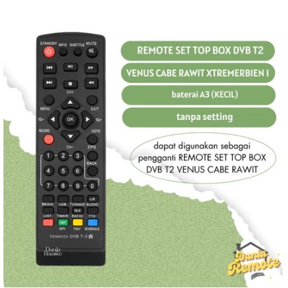 Remot Remote Set top box DVB T2 Venus Cabe Rawit XtremerBien1 Bagus