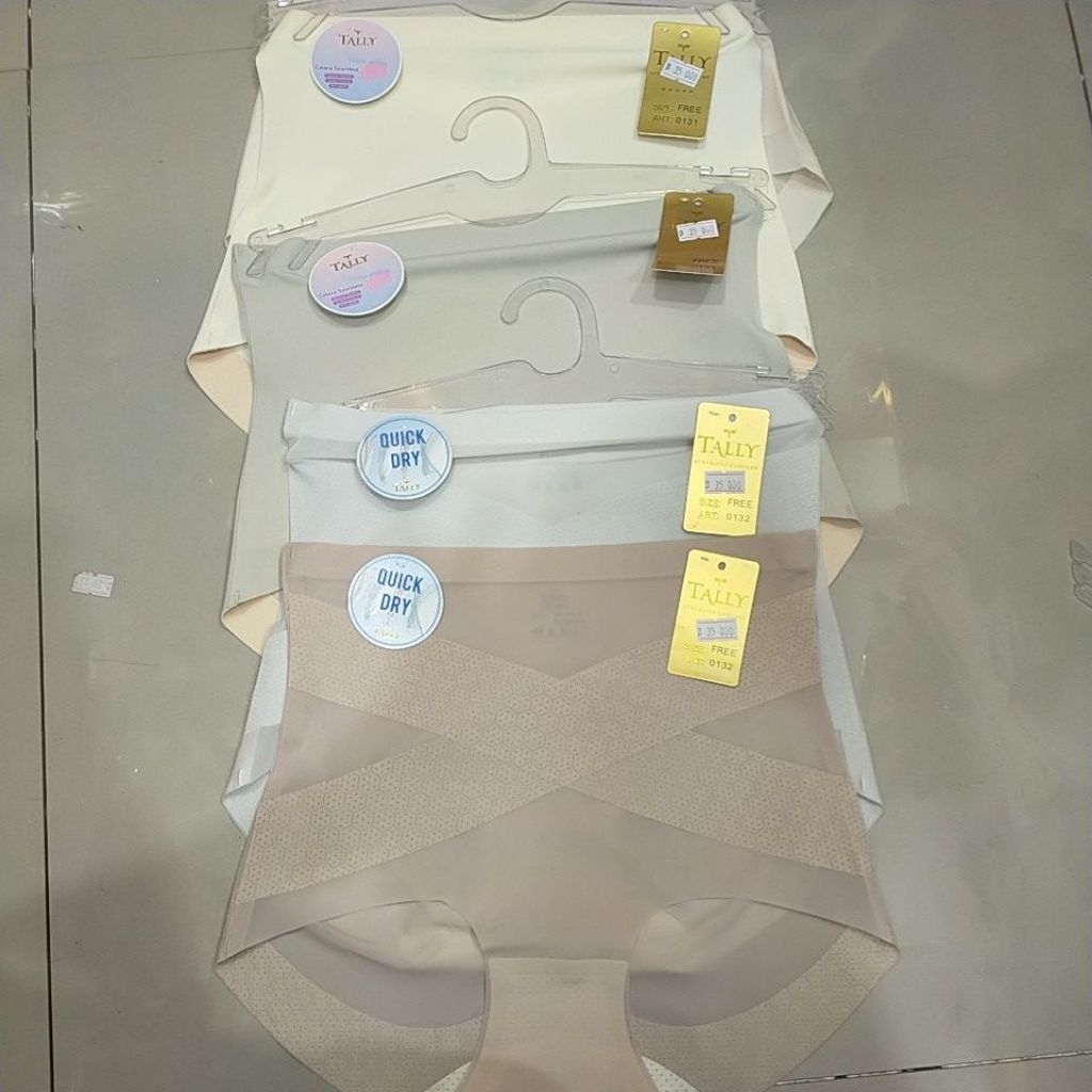 TALLY celana dalam semi corset nylon spandex elastis lembut cepat kering CD 0132