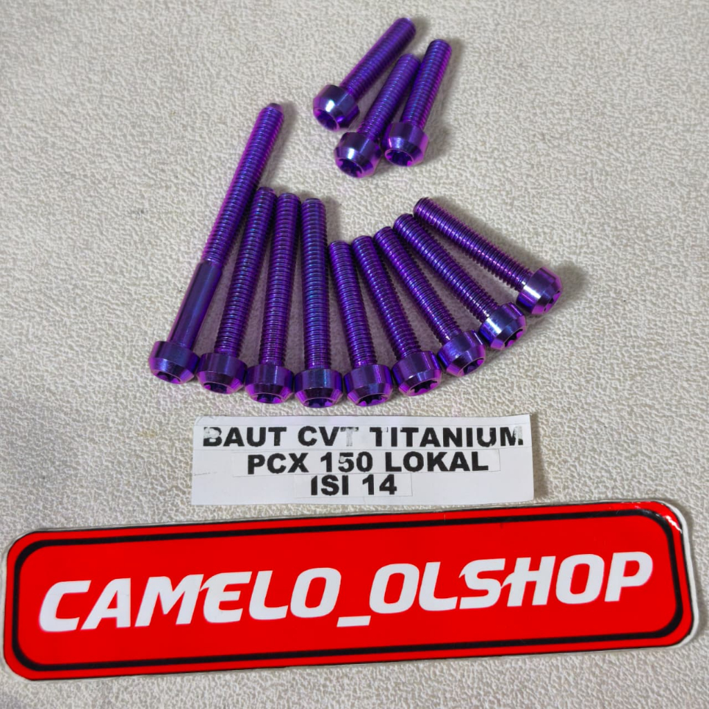 Baut cvt titanium pcx 150cc / adv 150 baut titanium cvt motor pcx 150 lokal baut cvt adv 150cc  isi 