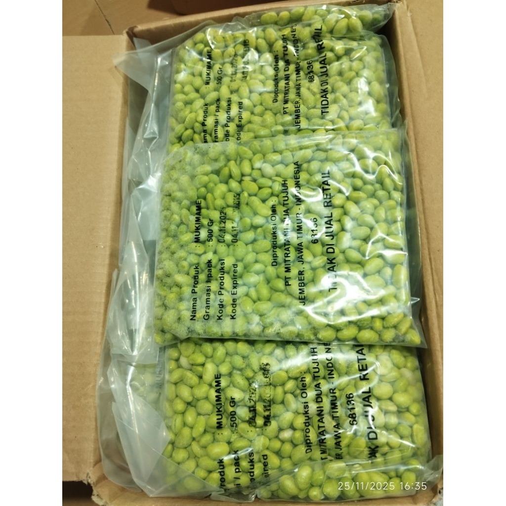 Edamame Kupas Frozen Mukimami Kacang Jepang - Setengah Matang, Praktis, Segar