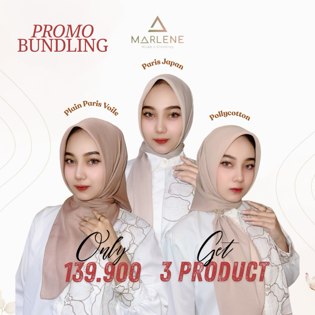 Marlene - Promo Paket Bundling Hijab Paris