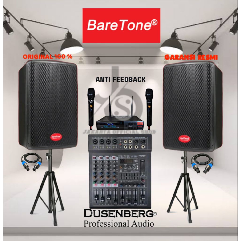 Promo murah paket sound system karaoke live musik speaker 10 inch baretone MAX 10 HW original power 