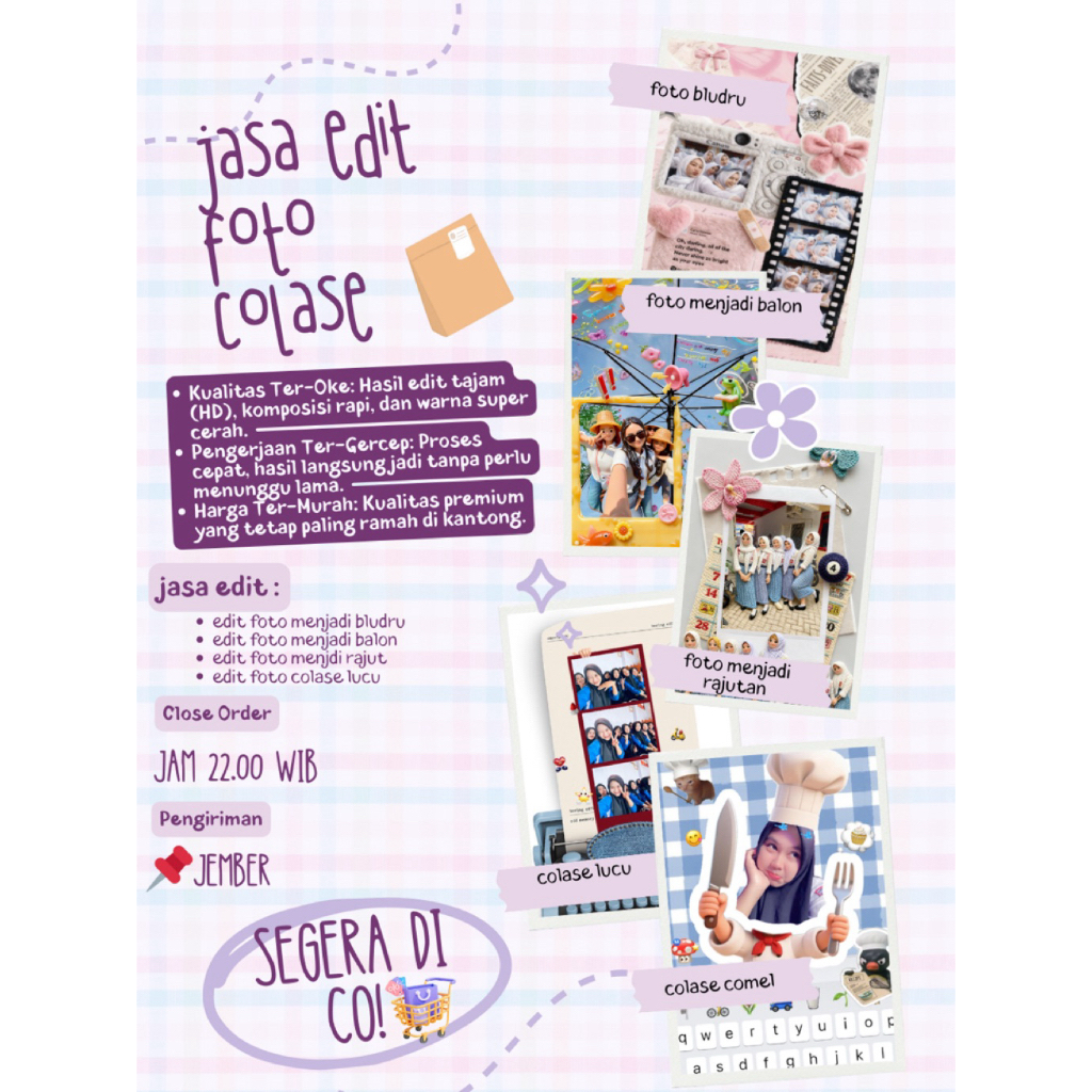 Jasa Edit Kolase Foto Aesthetic Custom