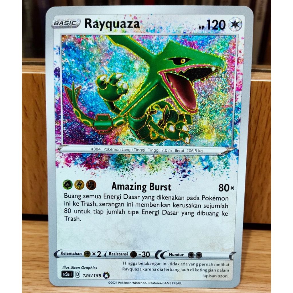 Pokemon TCG - Rayquaza Amazing rare - Indonesia