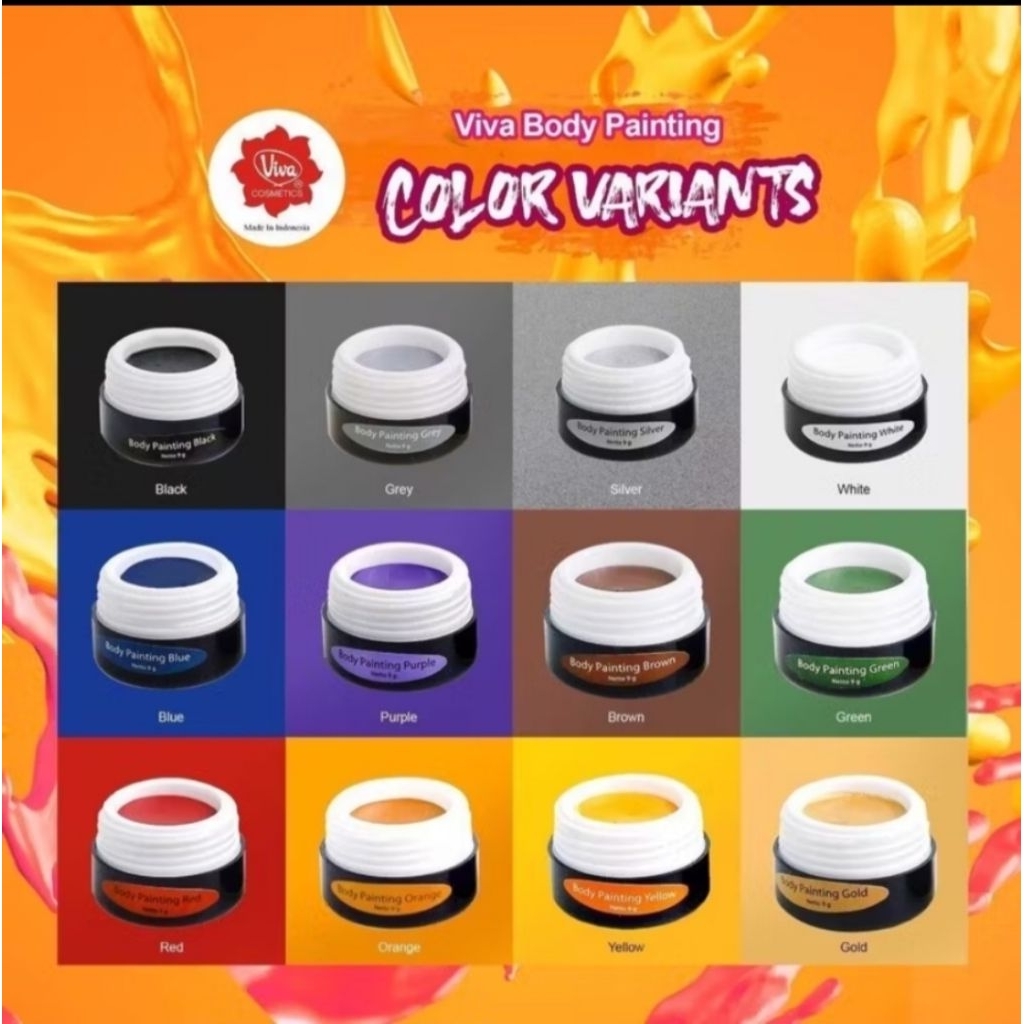 VIVA COSMETICS BODY PAINTING | KRIM UNTUK MERIAS TUBUH PRODUK ORIGINAL 100%