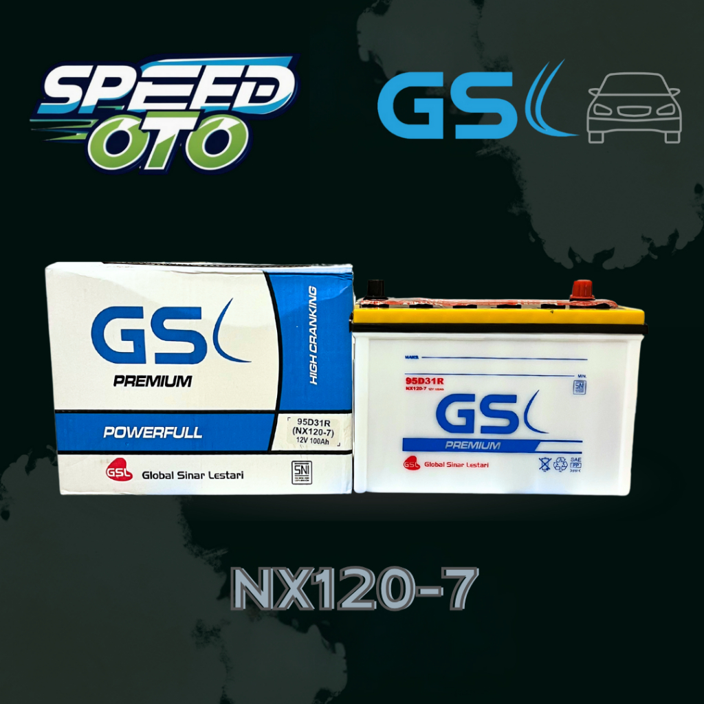 Aki Mobil GS NX120-7 95D31R GSL Premium Basah 12V 100Ah