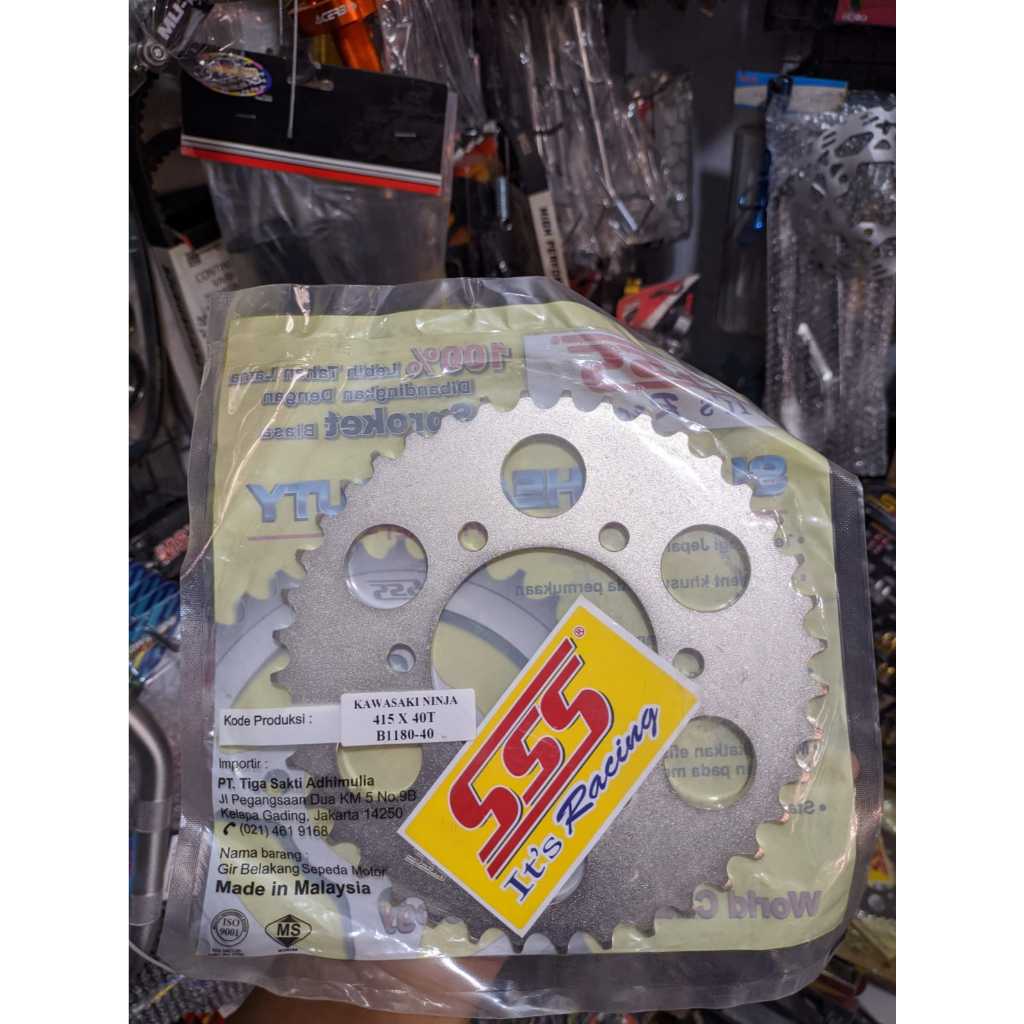 GEAR GIR BELAKANG SSS 415 40 T NINJA R RR SS ZX KR 150 ORIGINAL SSS