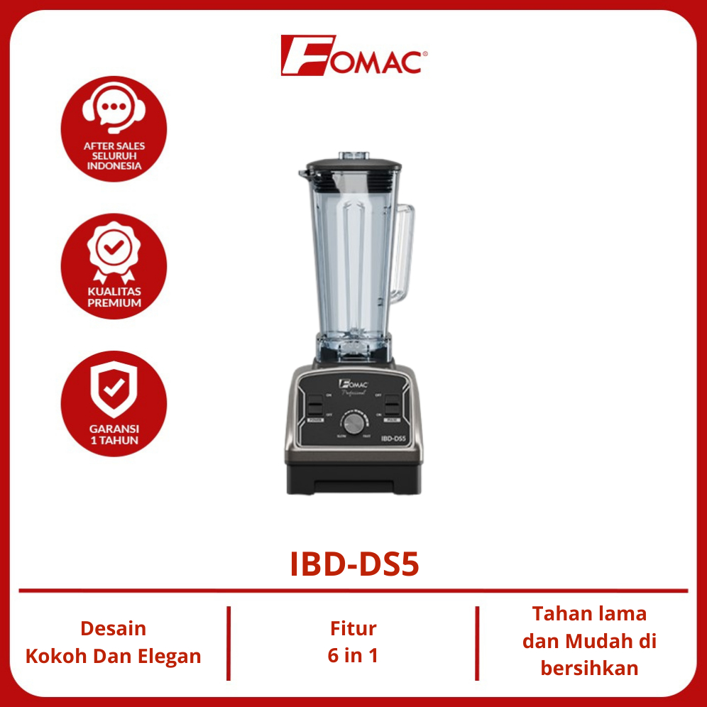 FOMAC Ice Blender Multifunctional Smothie Machine IBD-DS5 Premium Quality Garansi  Resmi 1 tahun
