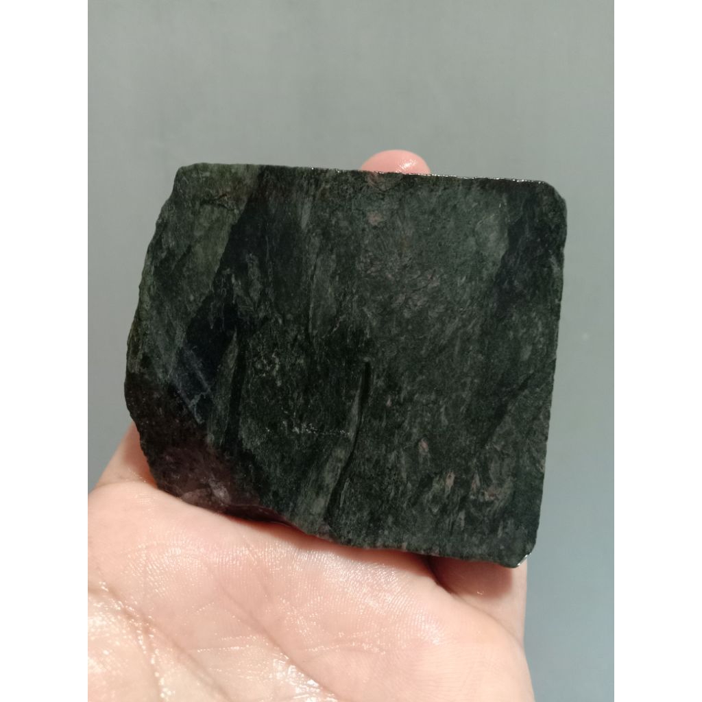 Rough Bahan Jadeite Jade Nabire Papua Dark Green