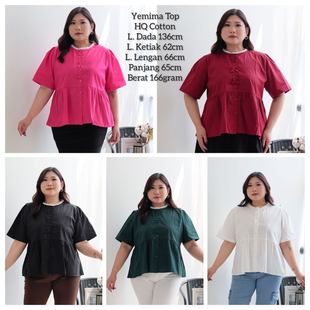 YEMIMA TOP - ATASAN JUMBO ATASAN BIG SIZE BLOUSE JUMBO BLOUSE BIG SIZE
