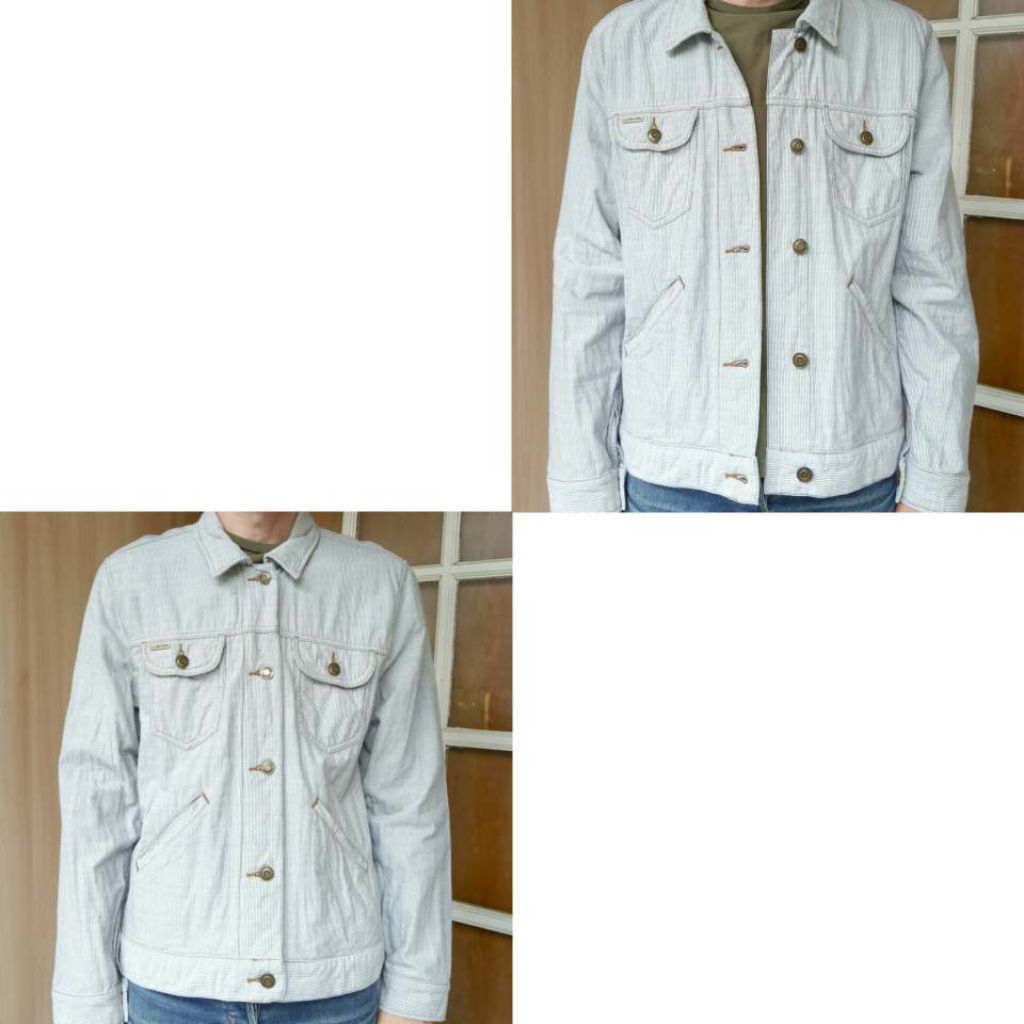 Jaket Semi Jeans Stripped Salur Eddie Bauer