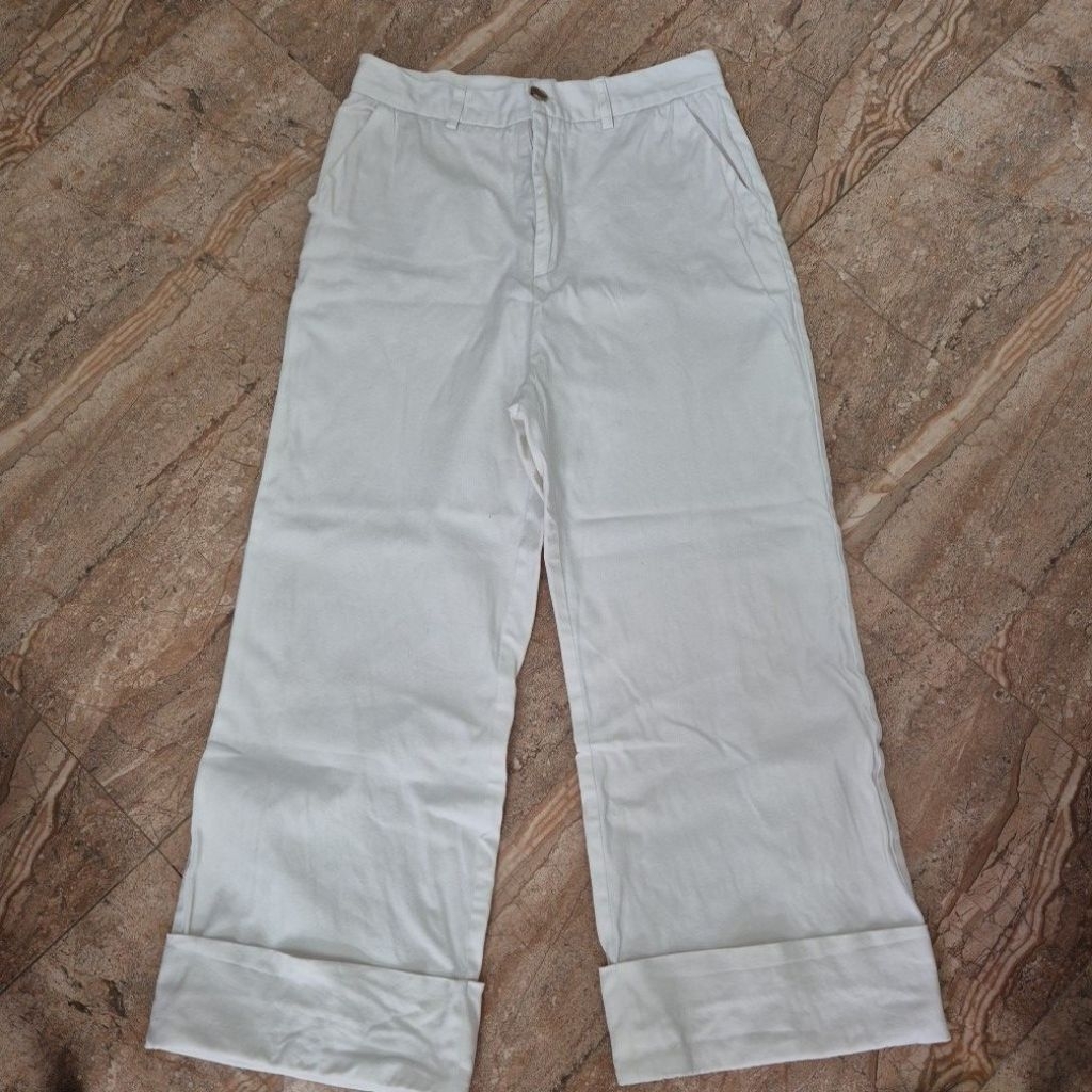 Celana panjang wanita love bonito putih