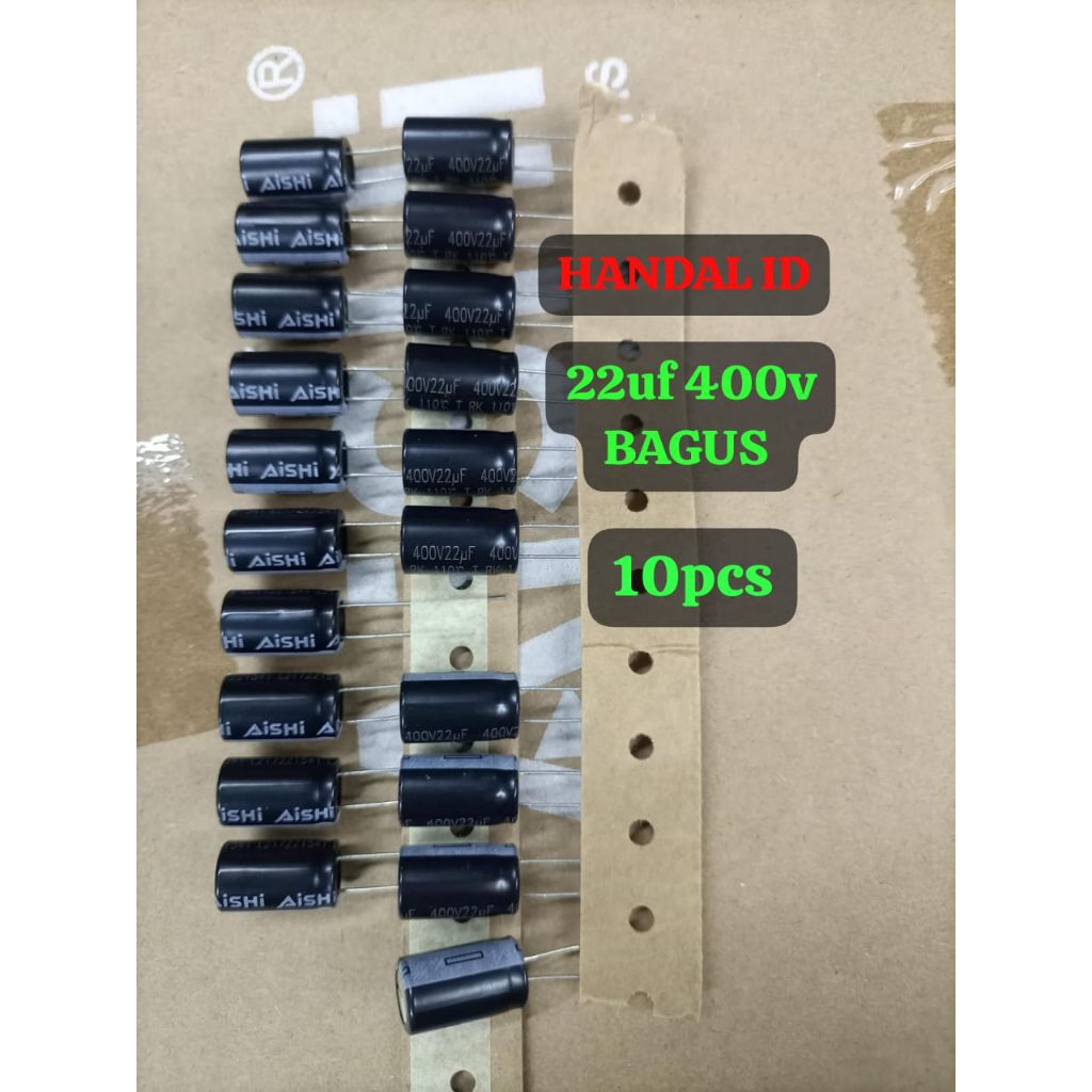 10pcs BAGUS ELCO 22UF 400V KAPASITOR CAPACITOR ELCO KAPASITOR ELKO KAPASITOR 22 UF 400 V 22mk 400v