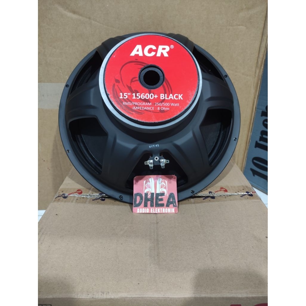 Speaker Component ACR 15600+ BLACK series Original 15 inchi 500 Watt Coil 2.4 in low mid 15in ACR 15