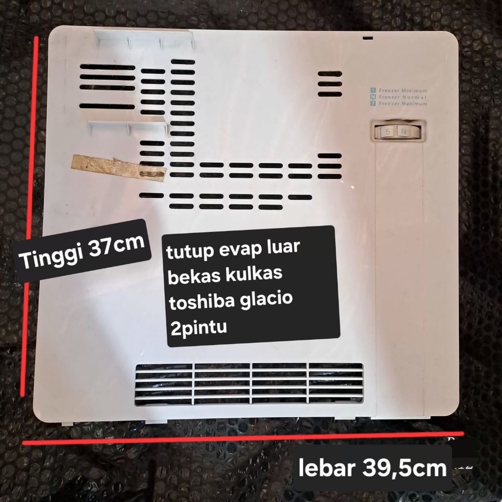 tutup evap luar bekas kulkas toshiba glacio 2pintu