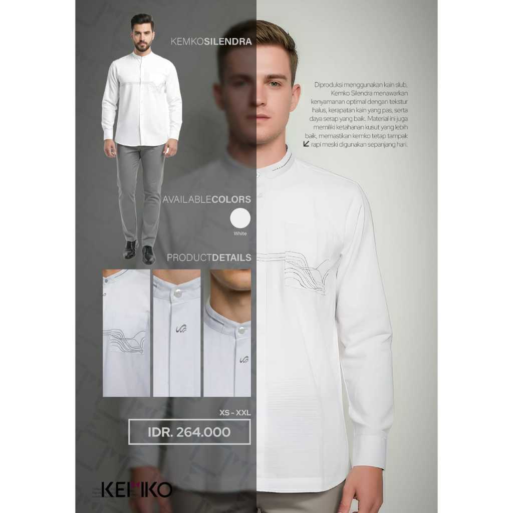 VARIASI SANDYA dan DAQQA Rabbani kemko putih lengan panjang pendek pria muslim best seller
