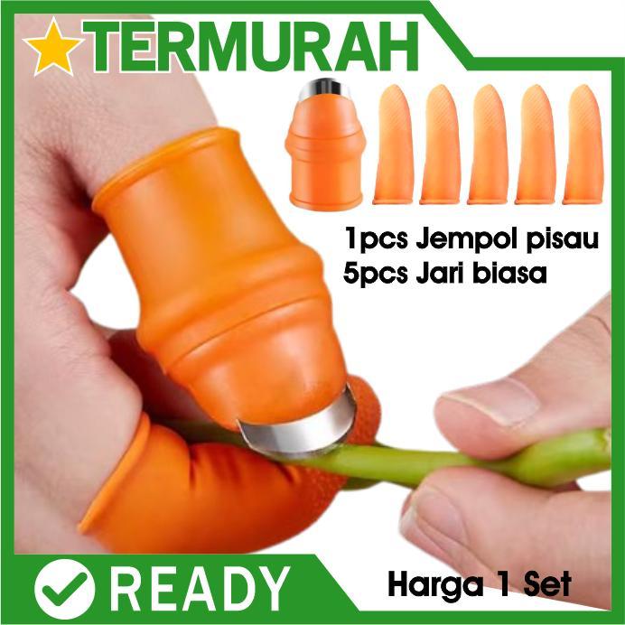Sarung Jari Jempol Pemotong Sayur Silikon Cover Pisau