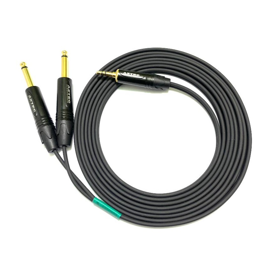 KABEL LAPTOP TO MIXER / KABEL HP KE MIXER  - KABEL JACK 3.5mm TO 2 JACK AKAI MONO 6.5mm KABEL MOGAMI