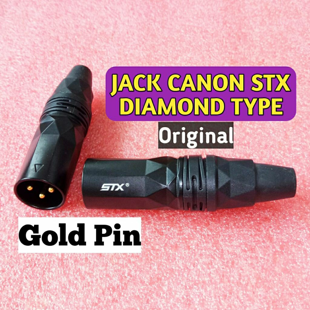 Jack Canon Jek XLR STX Model Diamond Original Jack Connetor Conector Gold Pin