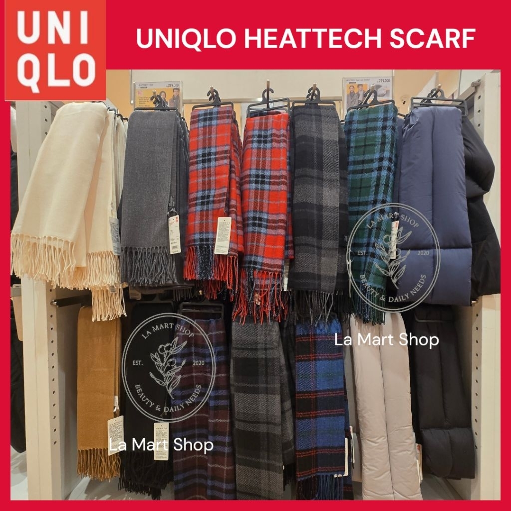 (READY STOCK) - UNIQLO Heattech Scarf Unisex / Scarf Uniqlo Heattech / Scarf Uniqlo Wanita / Scarf U