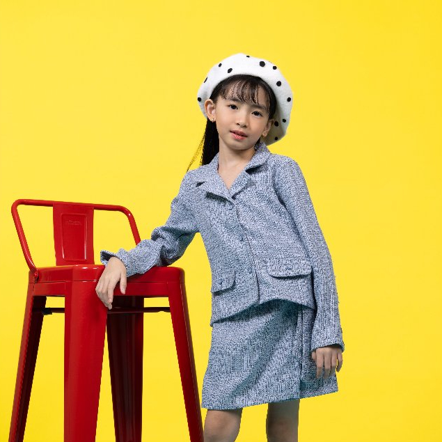 Little X eight Girl Elena Tweed Blazer - Blazer Tweed Anak Perempuan