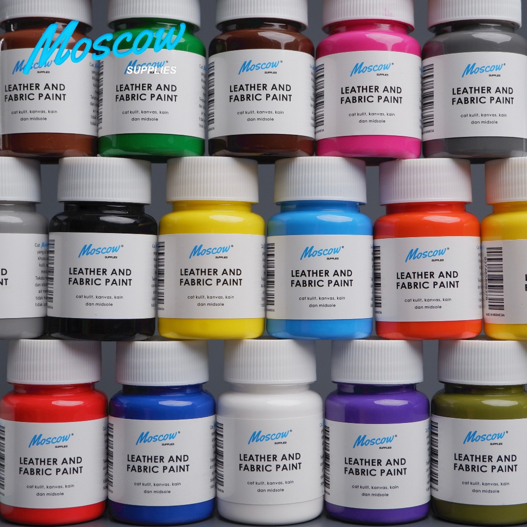 Cat Sepatu, Cat kanvas, Cat kain, Cat Kulit,Cat Sol sepatu,Cat lukis jaket&sepatu Moscow not Angelus