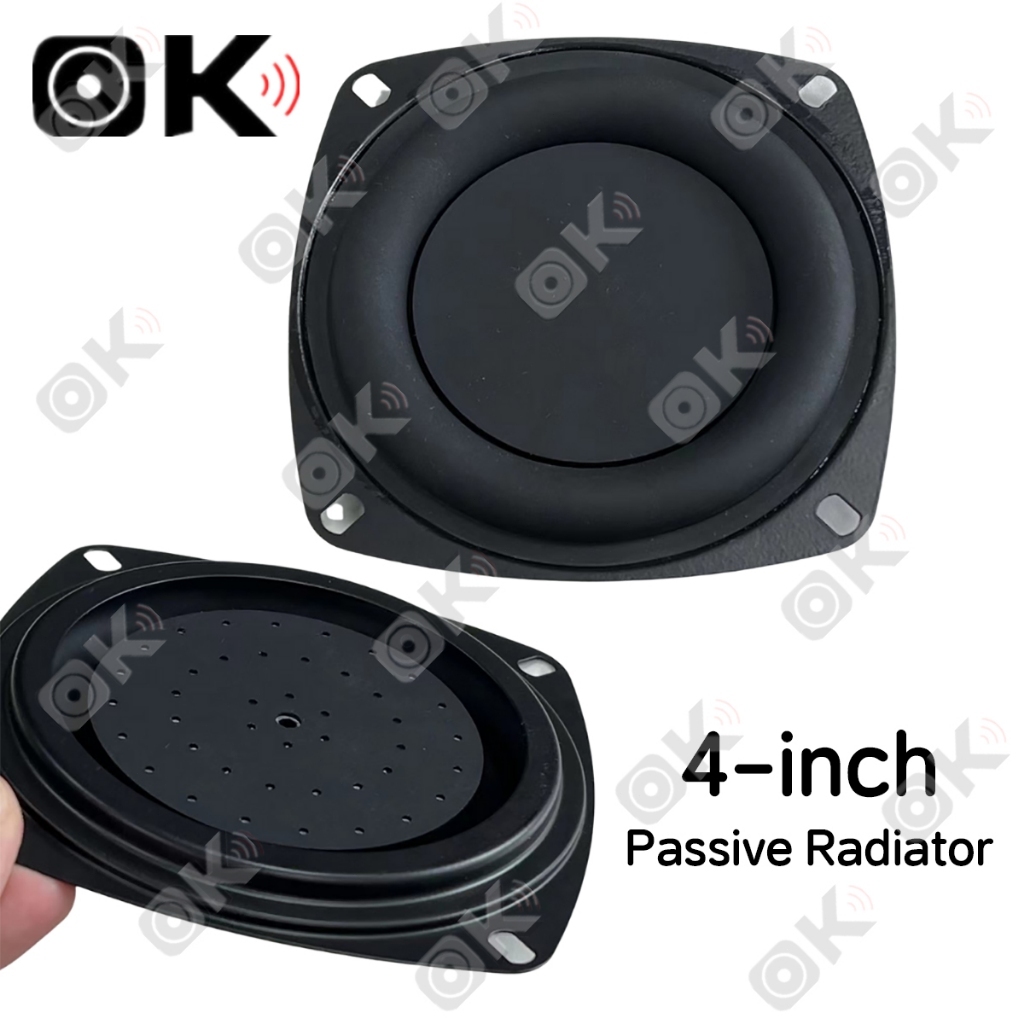 OKmusic Speaker Radiator Pasif 4 inci, Speaker Subwoofer 4 inci, Speaker Mobil