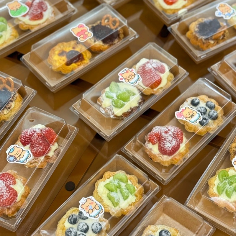 10 pcs Kotak Box Mika Sandwich Kue Roti Premium Baking Packaging Kemasan Makanan Food Grade Grosir