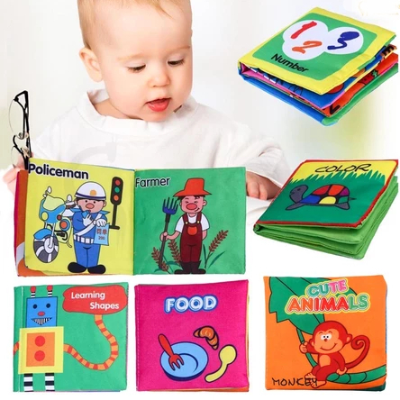 STARBABY.INDO - Buku Kain Bayi hitam putih Cloth Book / Buku mainan bayi
