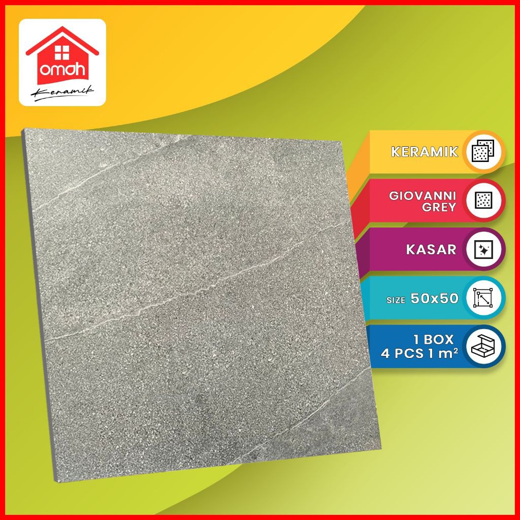 Keramik Lantai Kasar LAGUNA 50x50 Giovnni Grey